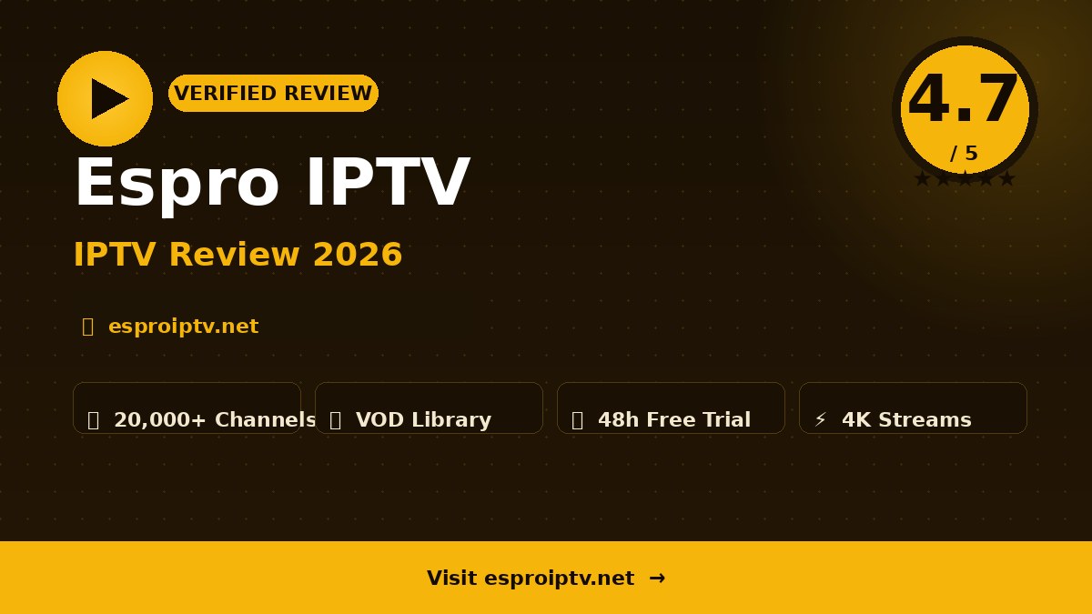 Espro IPTV Review 2026