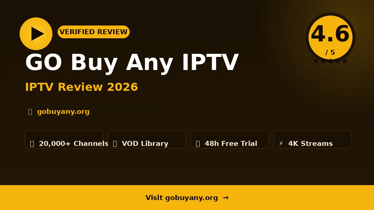 GO Buy Any IPTV Review 2026